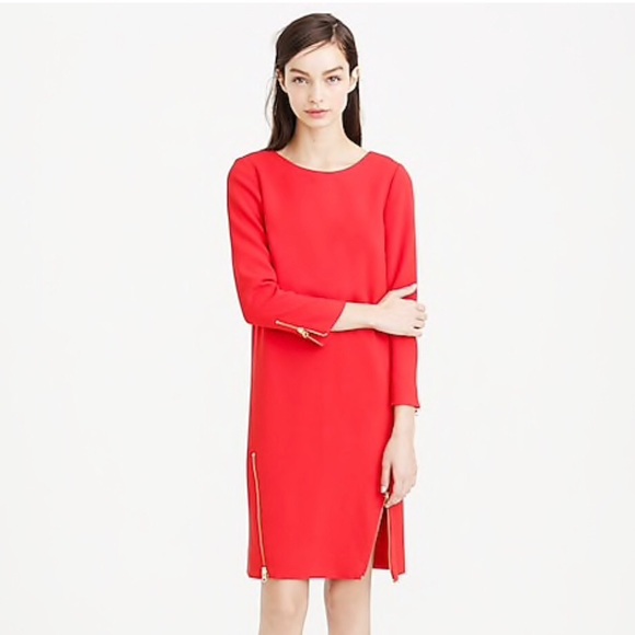 red j crew dress